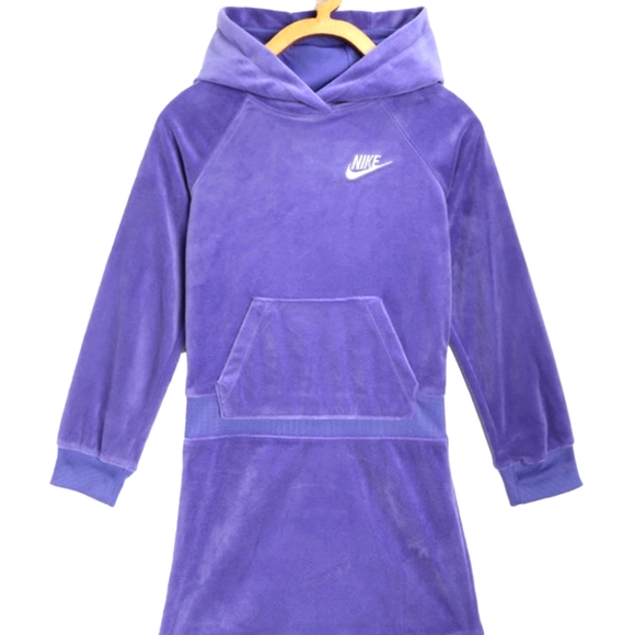Nike | Dresses | Nwt Nike Velour Hoodie Dress | Poshmark